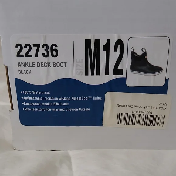 XTRATUF Men's Ankle Deck Boots - Black - Picture 2 of 6